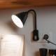 Paulmann Junus stekkerlamp m. flexibele arm, zwart