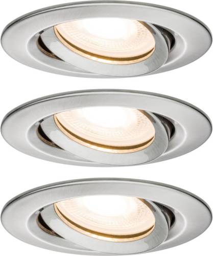 Paulmann Nova LED inbouwspot, dimbaar, IP65, ijzer