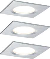 Paulmann Coin Slim LED inbouwspot per 3,hoekig alu