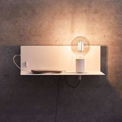 Paulmann Devara wandlamp met legbord, wit