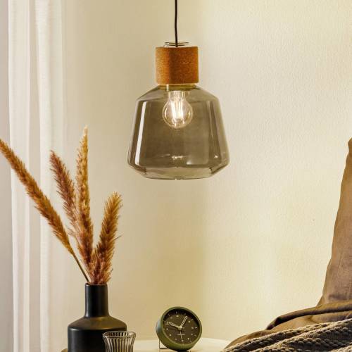 Paulmann Elia glas-hanglamp met kurk