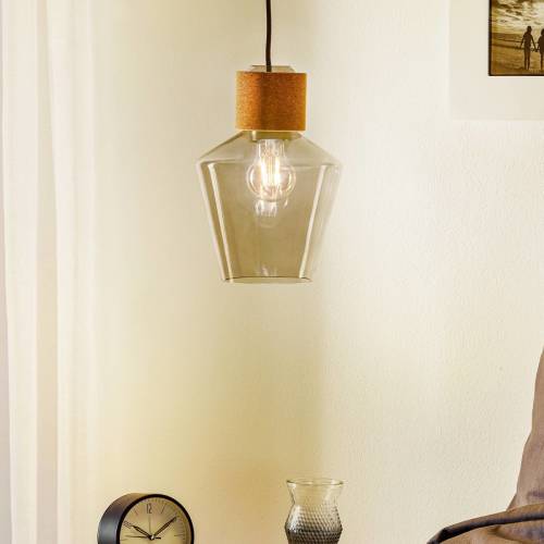 Paulmann Edla glas-hanglamp met kurk