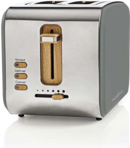 Nedis Broodrooster | 2 brede sleuven | Soft-touch | Grijs