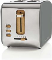 Nedis Broodrooster | 2 brede sleuven | Soft-touch | Grijs