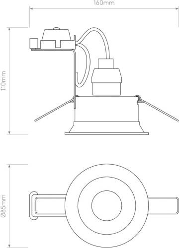 Astro Minima Round Adjustable inbouwlamp zwart
