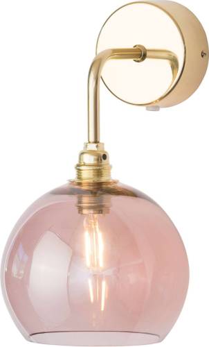 Ebb & Flow Rowan wandlamp goud kap rosé-bruin