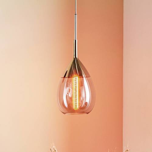Ebb & Flow Lute hanglamp platina, glas grijs