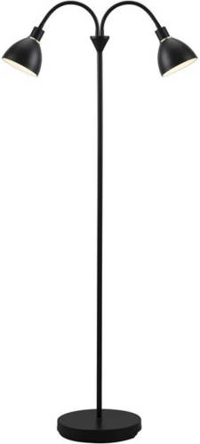 Nordlux Vloerlamp Ray met 2 lichtbr. uit zwart metaal