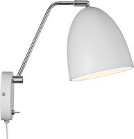 Nordlux Wandlamp Alexander met kabel en stekker, wit