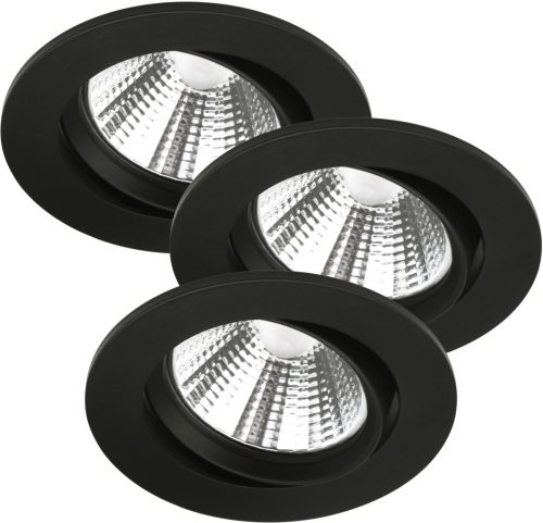 Nordlux LED plafondinbouwspot Freemont 2.700K per 3, zwart