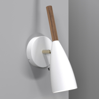 Nordlux Pure - wandlamp in wit met een houten element