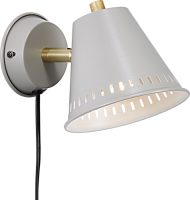 Nordlux Wandlamp Pine met stekker, grijs