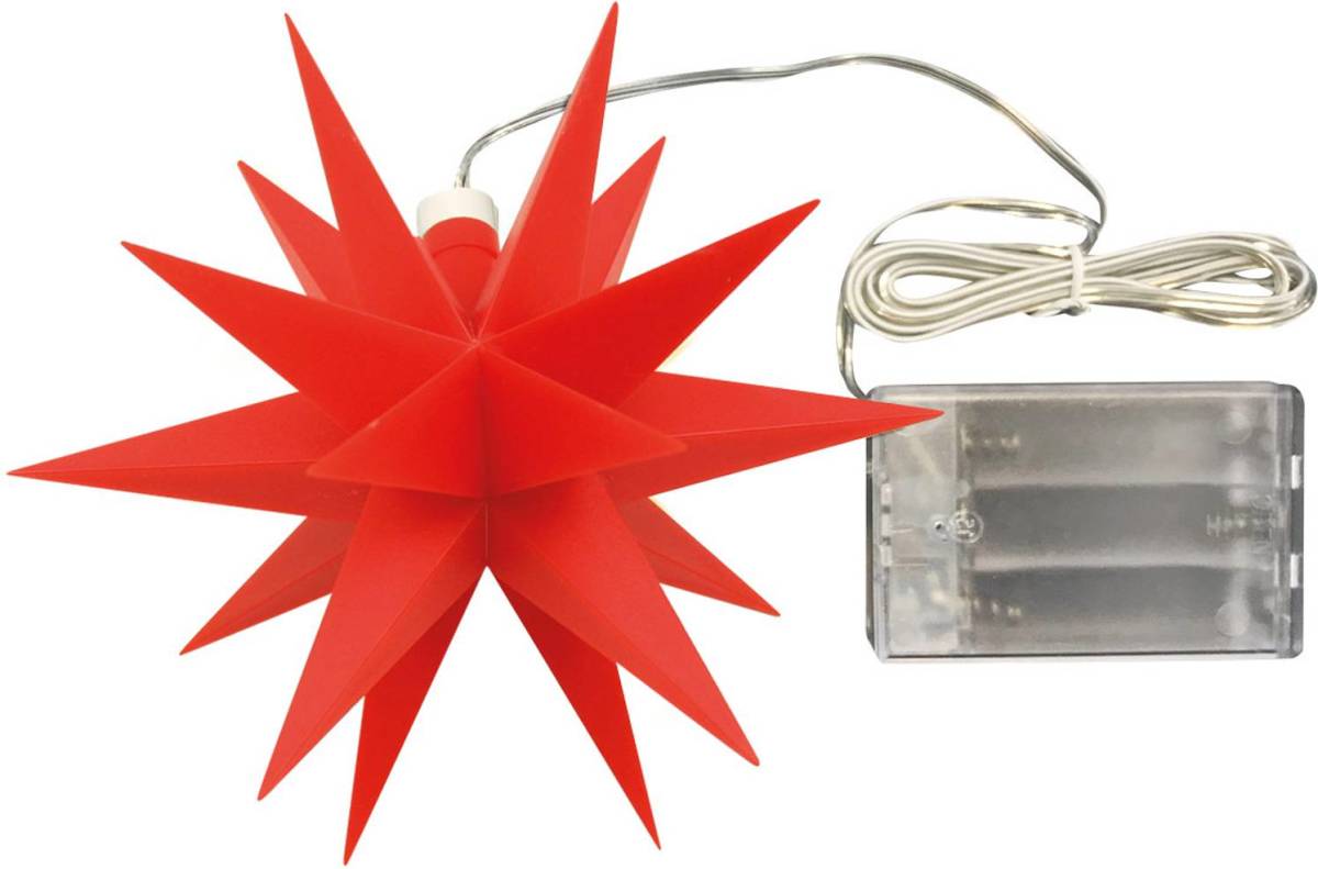 Sterntaler Interieurdecoratie - 18-puntige ster Ø 12 cm rood