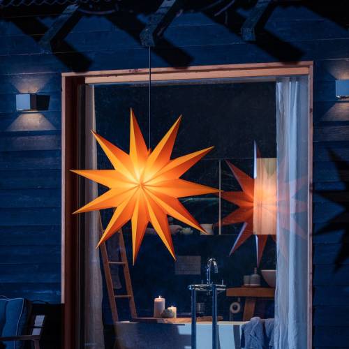 Sterntaler LED ster Jumbo, buiten, 11-punten, Ø 100 cm, geel