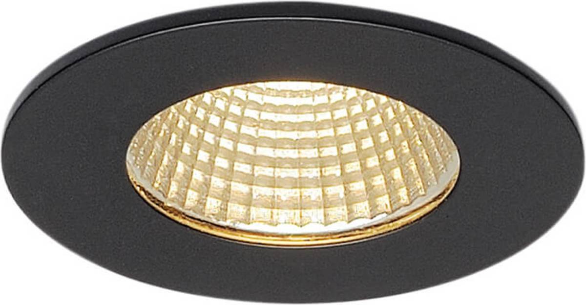 SLV Patta-I LED inbouwlamp rond, zwart mat