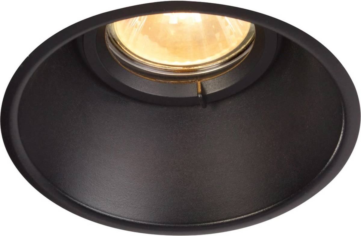 SLV Onopvallende plafondinbouwlamp Horn-O zwart