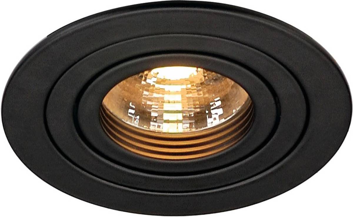 SLV New Tria 1 inbouwspot QPAR51 rond zwart