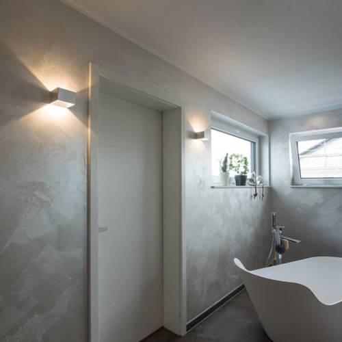 SLV Logs In LED wandlamp 10 cm aluminium/wit