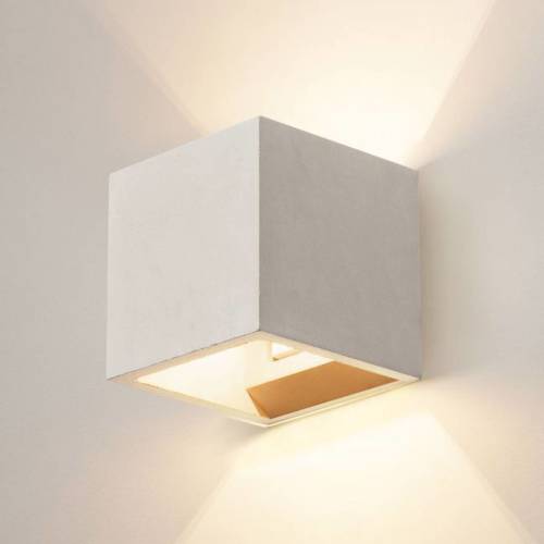SLV Solid Cube beton-wandlamp, grijs