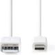 Nedis USB 2.0 Kabel USB-C Male - A Male [CCGW60600WT20] 2 meter wit