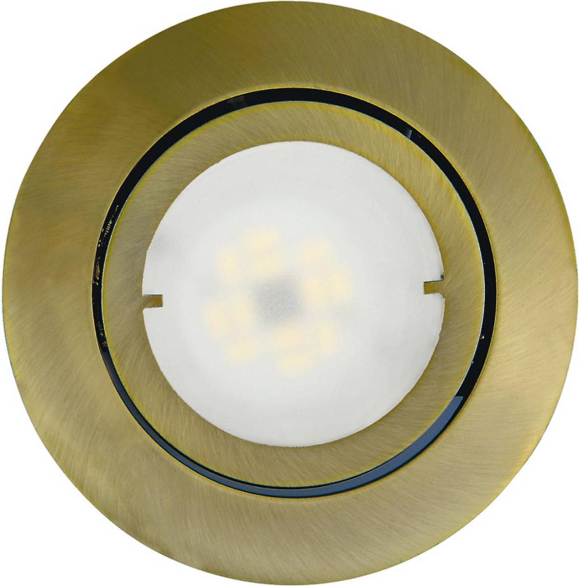Busch Draaibare LED inbouwlamp Joanie, oudmessing