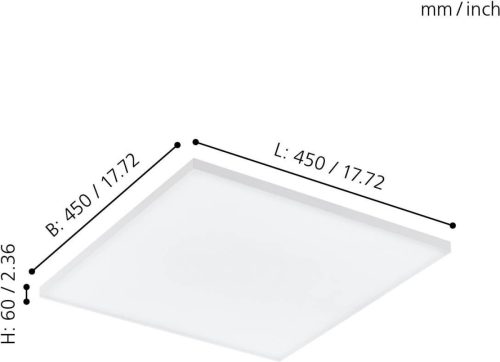 Eglo LED plafondlamp Turcona, 45 x 45 cm