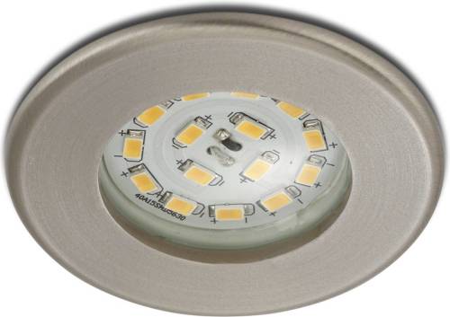 Briloner Efficiënte LED inbouwspot Nikas IP44 nikkel