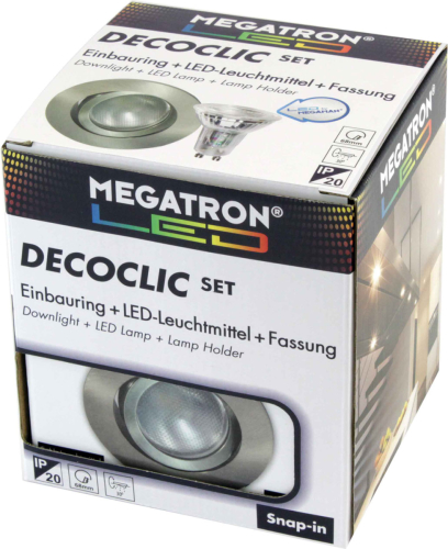 Megatron LED inbouwspot Decoclic set GU10 4,5W LED, ijzer