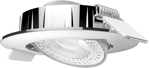 Megatron LED inbouwlamp Slimo, gezwenkt, chroom