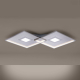 Paul Neuhaus LED plafondlamp Amara, twee vierkanten, zilver