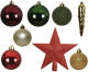 Decoris kerstbal (set van 33) (ø8 cm)