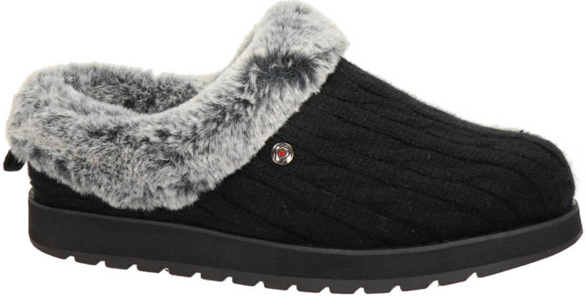 Bobs by Skechers pantoffels zwart/grijs