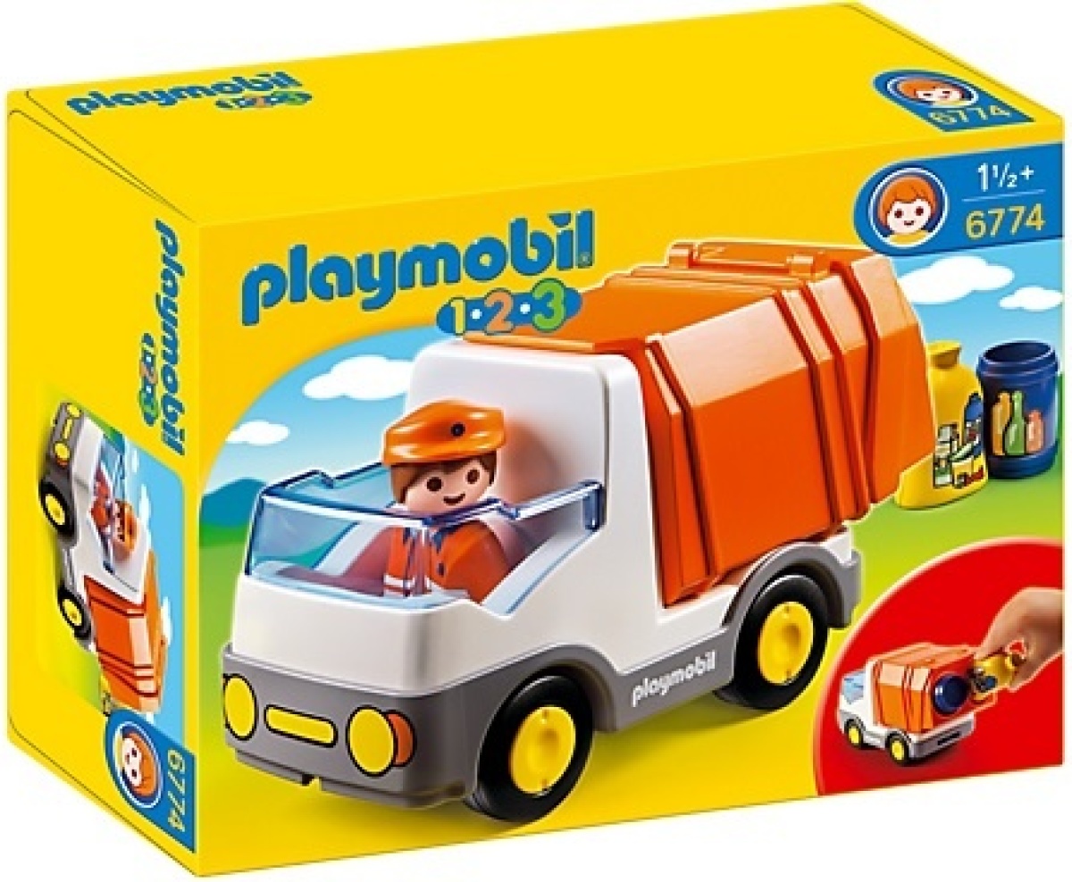 PLAYMOBIL 1, 2, 3: Vuilniswagen (6774)