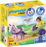 PLAYMOBIL 1,2,3 Eenhoornkoets met fee (70401)