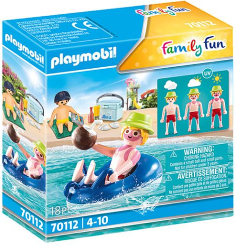 PLAYMOBIL Family Fun Badgast met zwembanden (70112)