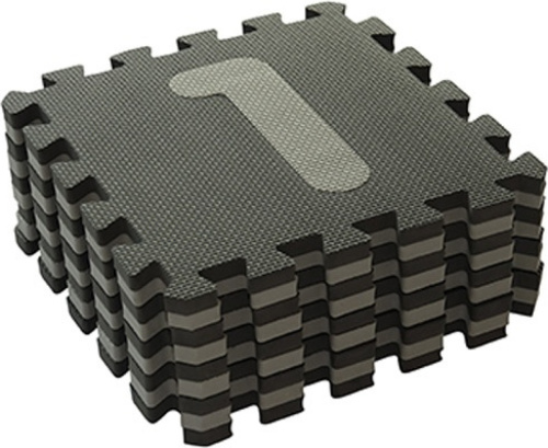 BabyDan speelmat cijfers junior 90 cm foam grijs 18 delig