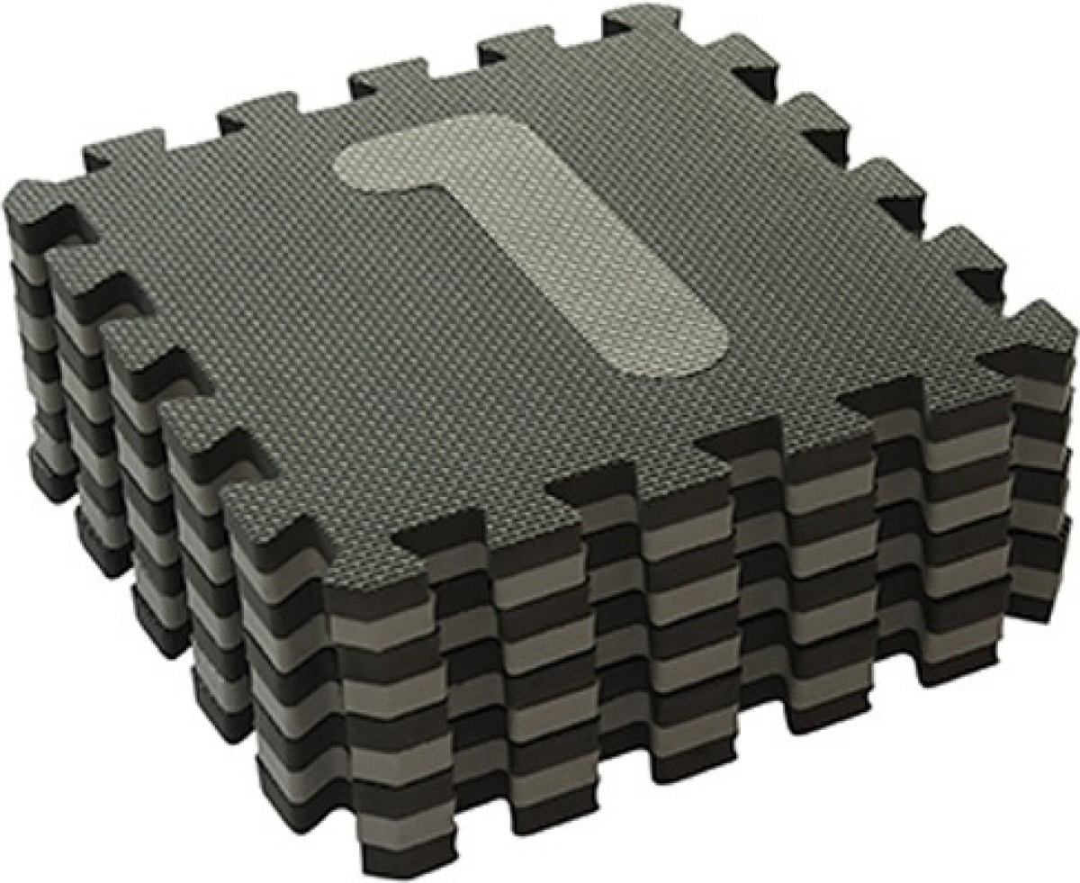 BabyDan speelmat cijfers junior 90 cm foam grijs 18 delig
