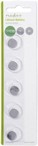Nedis Lithium knoopcel-batterij CR1220 | 3 V | 5 stuks | Blister