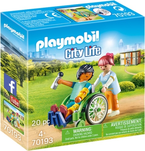 PLAYMOBIL City Life Patiënt in rolstoel (70193)