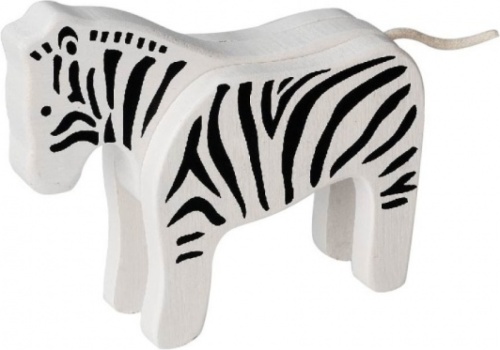 EverEarth speelfiguur zebra zwart/wit 13x11x4 cm