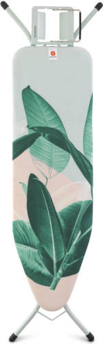 Brabantia Tropical Leaves strijkplank B - met strijkijzerhouder - 124 x 38 cm