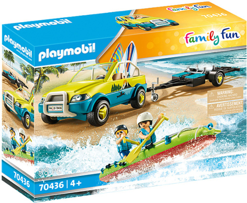 PLAYMOBIL Family Fun strandwagen met kano junior 88 delig
