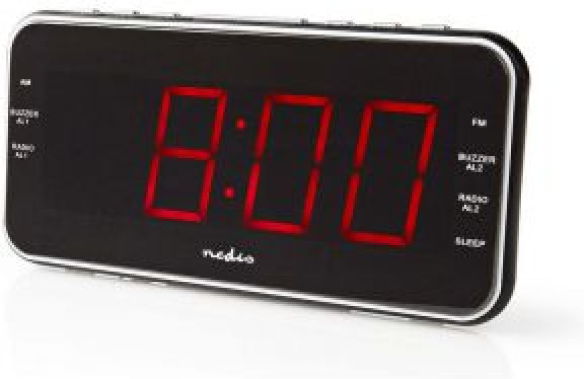 Nedis Digitale Wekkerradio | LED van 1,8  | FM | 20 Voorkeuze-Instellingen | Sluimeren