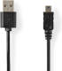 Nedis Kabel USB 2.0 | A male - Mini 5-pins male | 3,0 m | Zwart