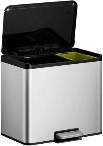 EKO Essential Recycler pedaalemmer afvalscheider - 20 + 9L - mat RVS