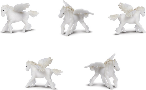 Safari speelgoedfiguren Pegasus junior wit 192 stuks