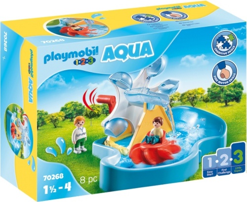 PLAYMOBIL 1, 2, 3 Waterrad met carrousel (70268)