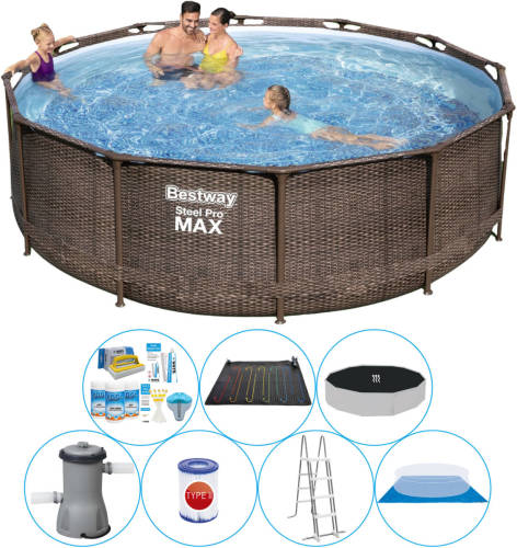 Zwembad Combi Deal - Bestway Steel Pro Max Rattan 366x100 Cm