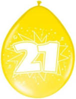 Amigo 21 Jaar Ballonnen - 8 Stuks