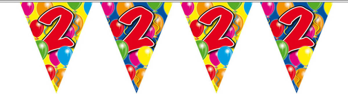 Amigo Slingers Verjaardag 2 Jaar Met Ballonnen - 10 Meter